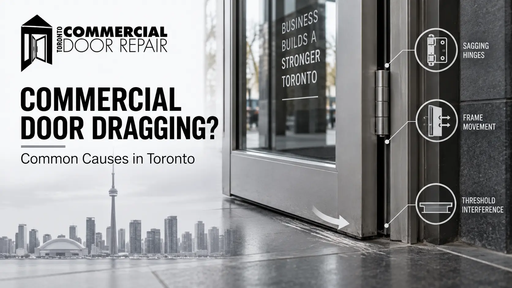 commercial door dragging on the floor Toronto